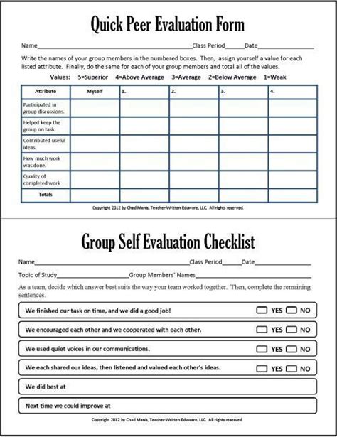 Group And Peer Assessment In Group Work Cooperative Learning 7 Free