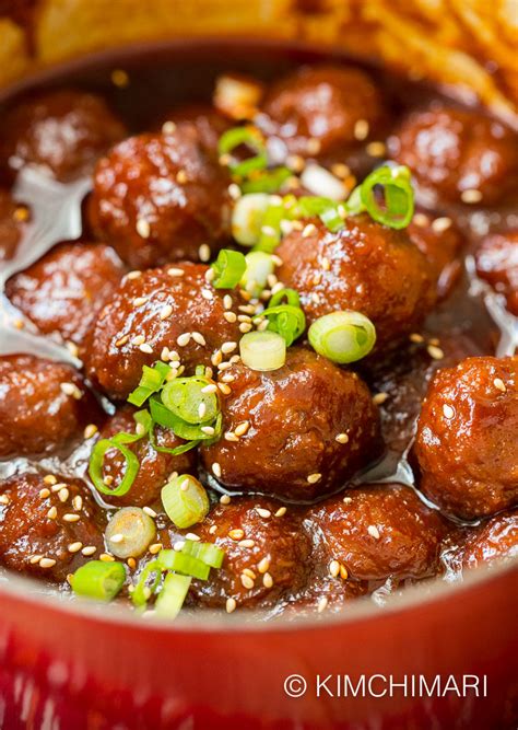 Sweet Gochujang Meatballs Appetizer Instant Pot Or Regular Kimchimari