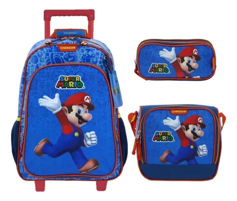 Kit De Mochila Lonchera Y Lapicera Mario Bros Scotty Vs5397 Envío gratis