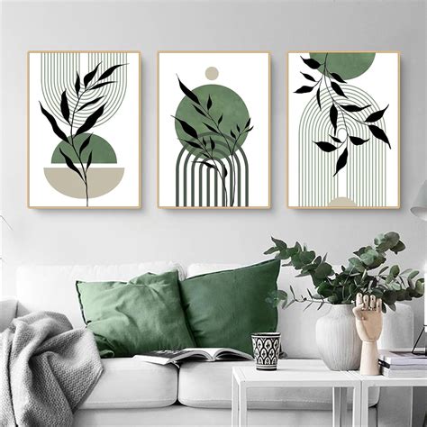 Martin Kench Set Of Premium Poster Abstract Green Leaves Pictures