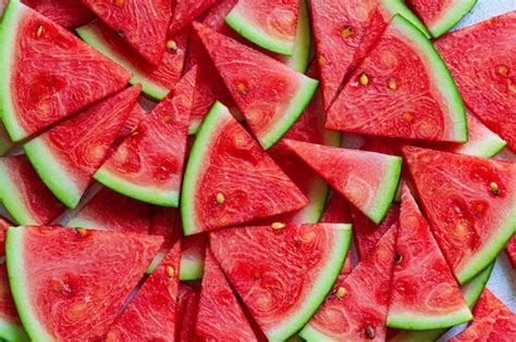 Premium Photo Macro Watermelon Juicy Fresh Sliced Watermelon Wedges