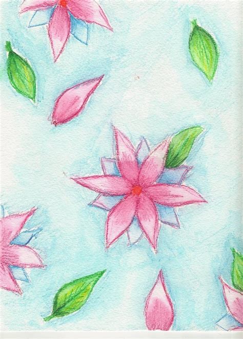 Watercolor Pencil Flowers At Getdrawings Free Download