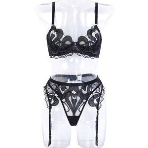 Intimates Sleepwear Piece Lace Bra Set Hallow Out Heart Pattern Sexy Lingerie Set Poshmark