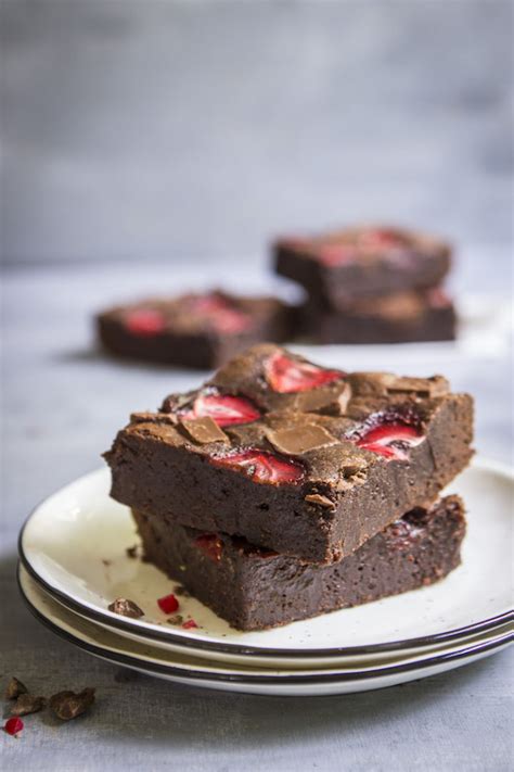 Fudgy Strawberry Brownies Hot Chocolate Hits