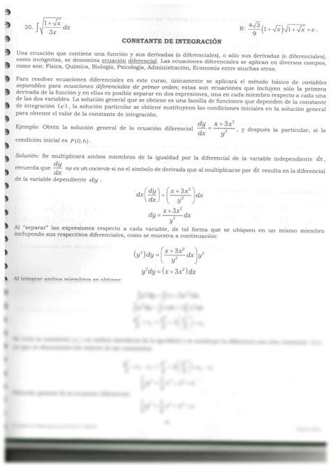 Constante De Integracion 5
