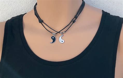 Yin Yang Pendant Yin Yang Necklace Best Friends Forever Etsy