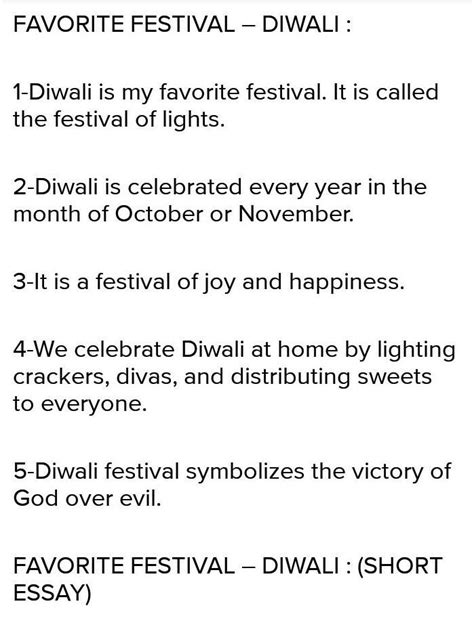 Essay On My Favourite Festival Diwali For Class 2 Telegraph