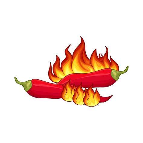 Hot Chili Fire Illustration 34523333 Vector Art At Vecteezy