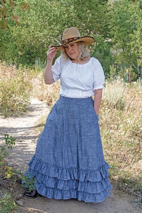 Long Western Ruffle Skirt Cattle Kate Cowgirl Skirt Western Skirts