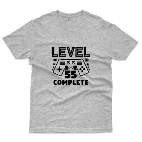 Level 55 Completed T Shirt 55th Birthday Collection Gubbacci