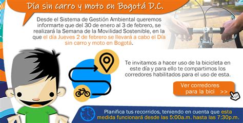 Píldora Día sin carro y moto en Bogotá D C febrero