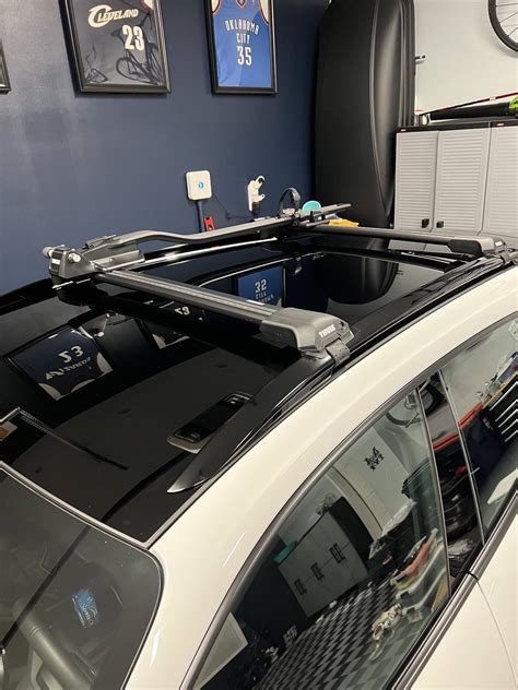 Taycan Ct W Vs Thule Wingbar Edge Thule Vector M Roofbox