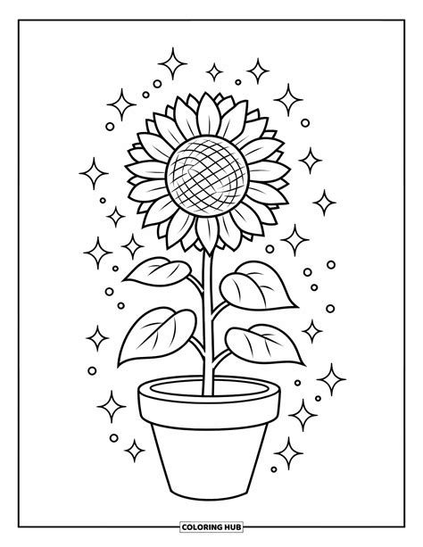 130+ Sunflower Coloring Pages for Kids & Adults (Free Printable PDFs)