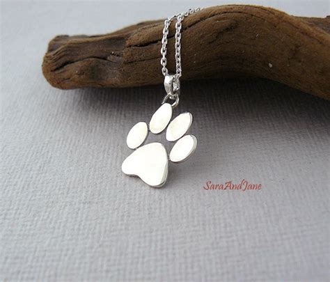 Paw Print Necklace Dog Paw Cat Paw Pet Keepsake Necklace - Etsy