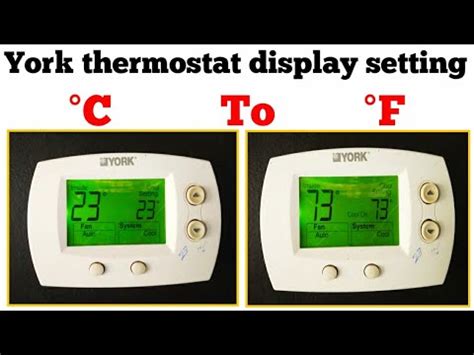 York Thermostat Display Setting C To F How To Change York