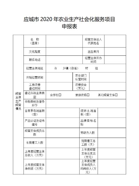 关于2020年应城市农业生产托管项目实施主体的遴选公告！服务