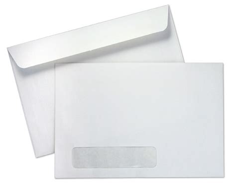 6 x 9 Booklet 24lb White Wove Standard Window | Booklet Envelopes ...