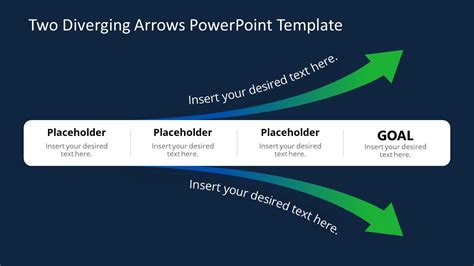 Two Diverging Arrows Powerpoint Template Slidemodel