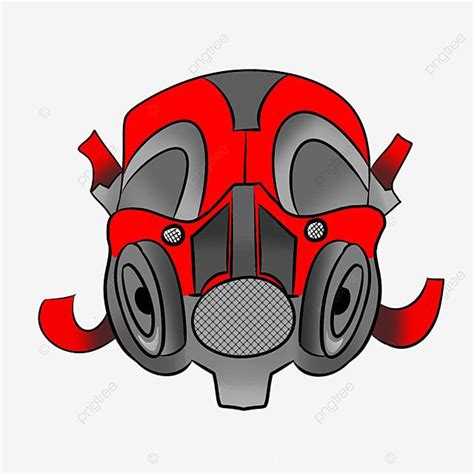 Red Scout Pubg Game Gas Mask Red Mask Red Gas Mask Cartoon Mask Png