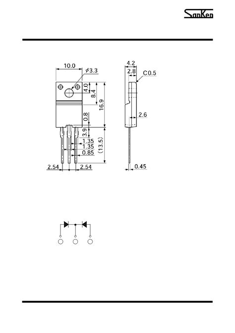 FME 220B Datasheet 4 7 Pages SANKEN Schottky Barrier Diode