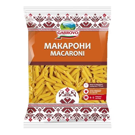 МАКАРОНИ ПЕНЕ РИГАТЕ 300ГР GABROVO /12/ - BG MARKET
