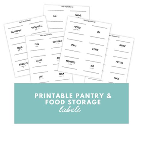 Printable Pantry & Food Storage Labels