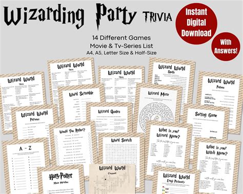 Harry Potter Trivia Questions And Answers Free Printable