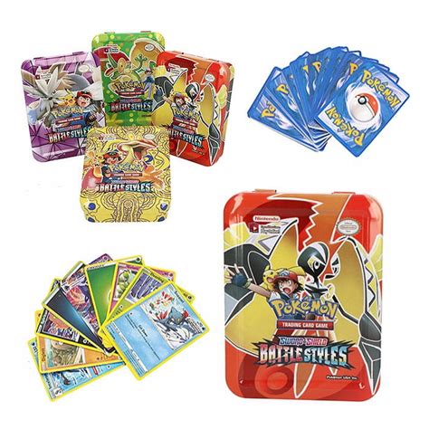 Metalowa Puszka Box Zestaw Karty Pokemon Szt