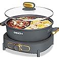 Amazon Dezin Hot Pot Electric With Divider L Double Flavor Shabu Shabu Pot Dual Sided