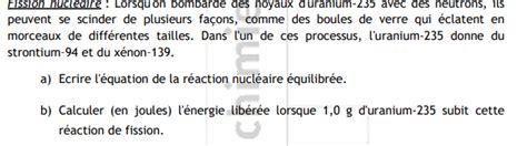 Détermination de la masse d un noyau fission nucléaire