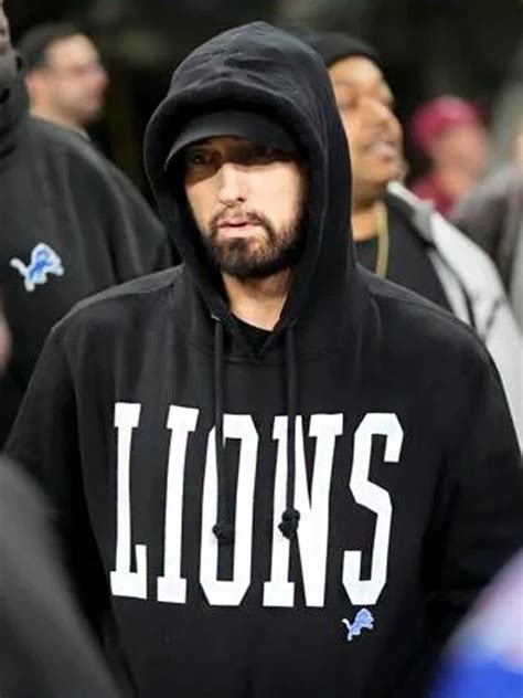 Eminem Detroit Lions Black Hoodie | Eminem Lions Hoodie