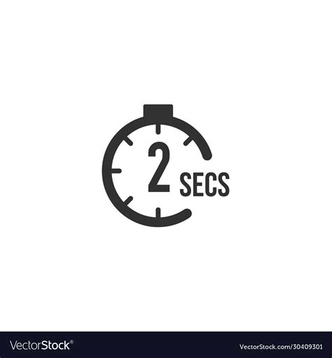 2 Seconds Countdown Timer Icon Set Time Interval Vector Image