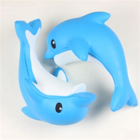 50pcslot 10cm Soft Kawaii Little Dolphin Squishy Slow Rising Queeze