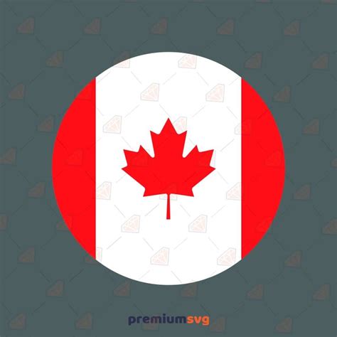 Circle Canada Flag SVG Vector File, Canada Flag Icon SVG | Canada flag ...