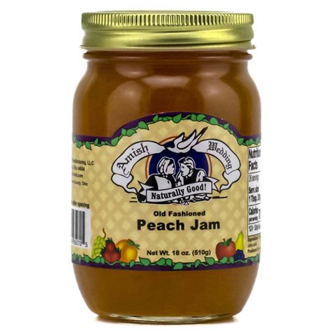 Amish Wedding Peach Jam 18oz Grocery And Gourmet Food