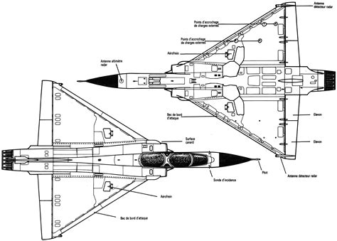 Dassault Mirage 2000 Blueprint Airplane Design Mirage Blueprints