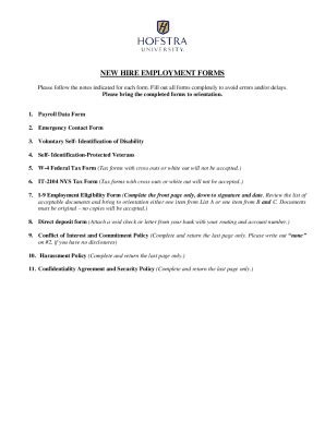 Fillable Online New Hire Employment Forms Fax Email Print Pdffiller