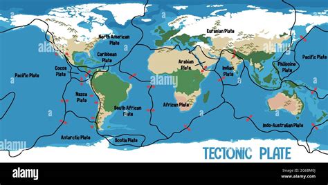 Blank Plate Tectonics Map