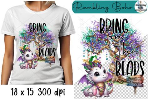 Bring On The Beads Mardi Gras Dragon Png Graphic By Ramblingboho · Creative Fabrica