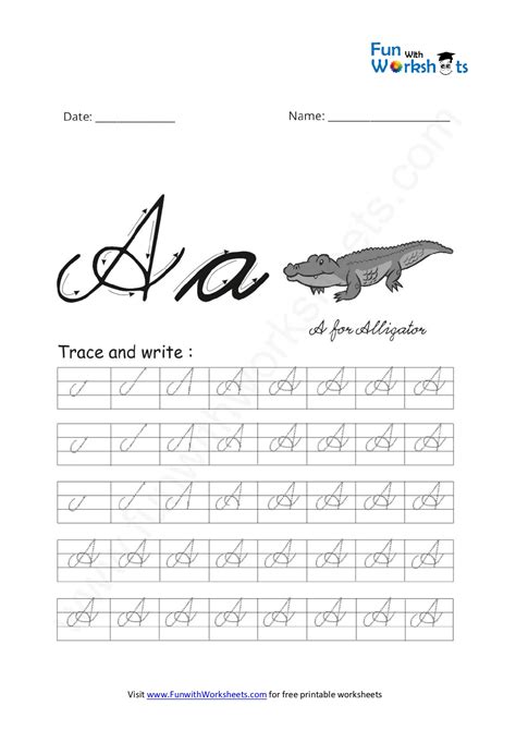 Letter A Cursive Worksheet Free Printable Worksheet | Porn Sex Picture