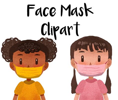 Face Mask Clipart, Instant Download, Facemask, Wearing Mask - Etsy