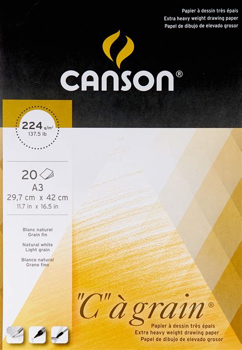 Buy Canson C A Grain Gsm Heavyweight Drawing Paper Fine Grain