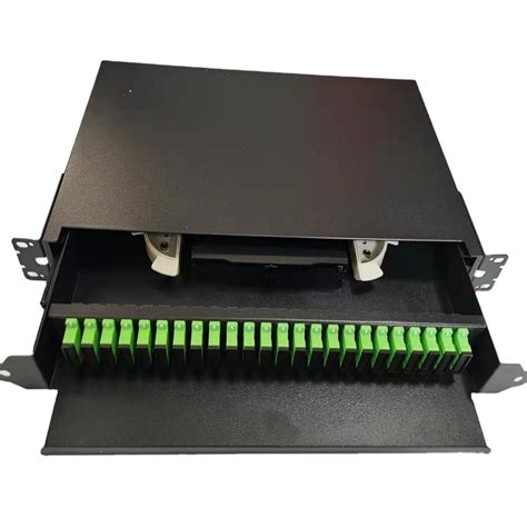 1U 19 24 Port SC Simplex LC Duplex Fiber Optic Rack Mount Enclosure