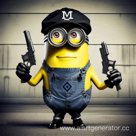 American Minion Gangster In Action Ai Art Generator