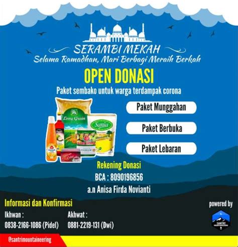 Komunitas Santri Mountaineering Open Donasi Ramadhan Atmago