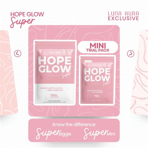 AOS Luna Aura Hope Glow Super Biggie And Mini Glutathione With Oral