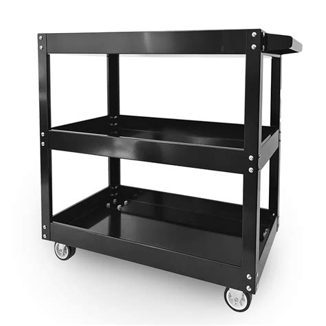 Buy LFGUD 3 Tier Utility Cart Commercial 3 Shelves Steel Service Tool