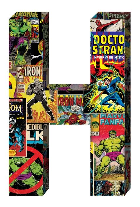 Marvel Superhero Retro Comics Wooden Letter 'H' with Hooks - Walmart.com