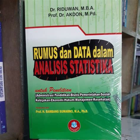 Jual RUMUS DAN DATA DALAM ANALISIS STATISTIKA UNTUK PENELITIAN Shopee