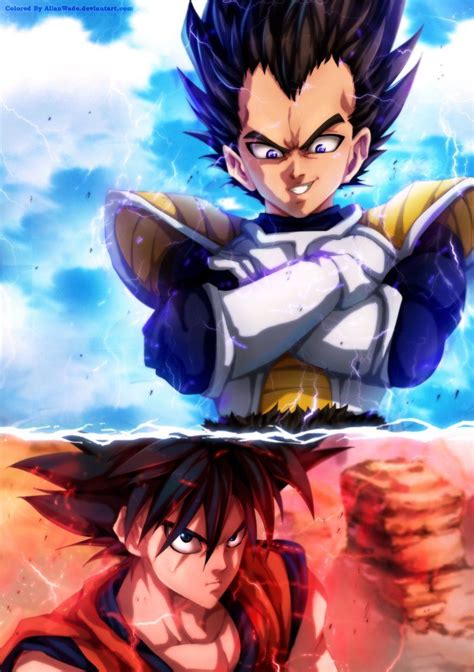 Goku Vs Vegeta By One Punch Man Author By Allanwade Dragon Ball